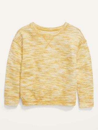 Cozy Thermal-Knit Sweatshirt for Toddler Girls | Old Navy (US)