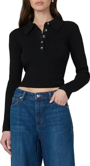 Joe's Jeans The Lisa Crop Rib Polo Sweater | Nordstrom | Nordstrom