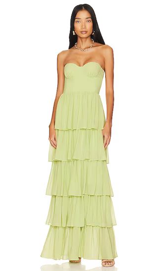 Hattie Gown in Green Dress | Wedding Guest Dress | Spring Wedding Guest Dress #LTKwedding #LTKover40 | Revolve Clothing (Global)