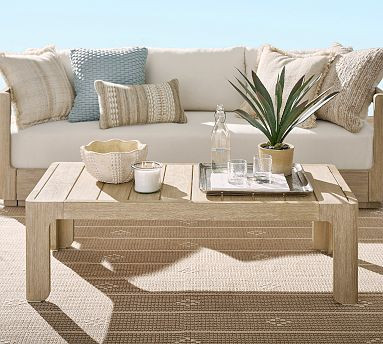 Aptos Rectangular Outdoor Coffee Table (52") | Pottery Barn (US)