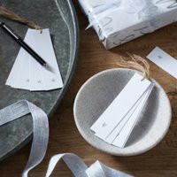 Heart & Star Tags – Set of 12, White, One Size | The White Company (UK)