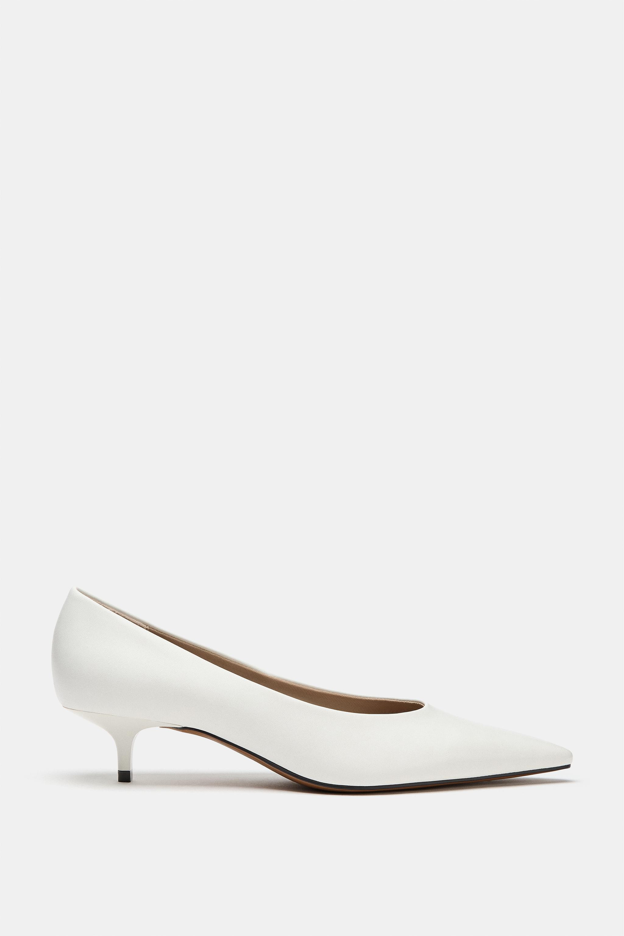 POINTED KITTEN HEEL SHOES | Zara US