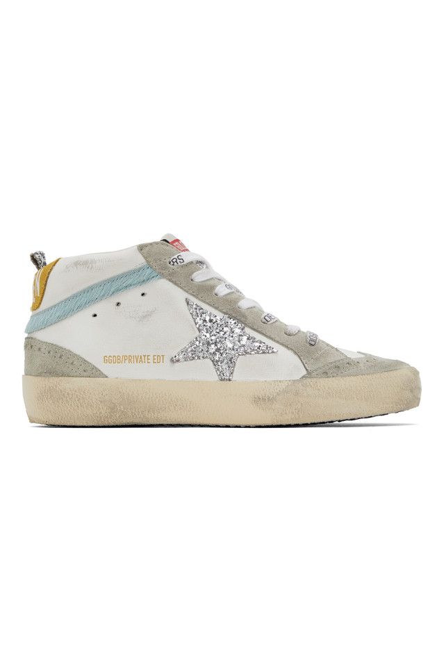 SSENSE Exclusive White & Gray Mid Star Classic Sneakers | SSENSE