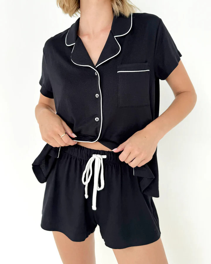 Black Flora Pillowsoft Short Set | Splendid