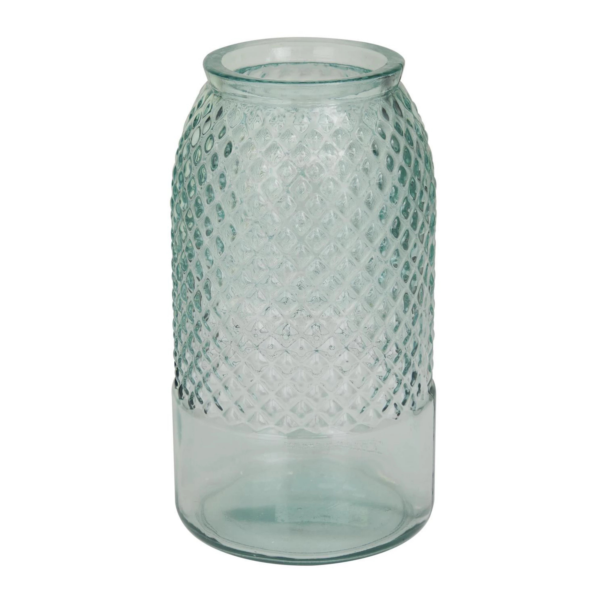 Stella & Eve Handmade Slim Textured Diamond Pattern Glass Vase | Kohl's