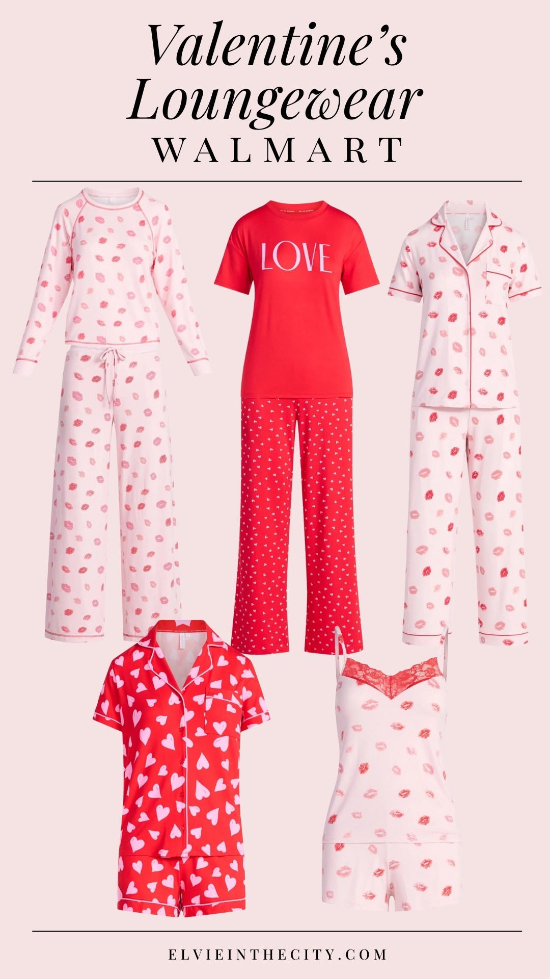 Valentine’s loungewear from Walmart, including two-piece long sleeve pants sets, button up and short sets, and tank sets.

Valentine’s Day pajamas, loungewear, affordable fashion, fashion over 40, over 50 style

#LTKSeasonal #LTKOver40 #LTKFindsUnder50