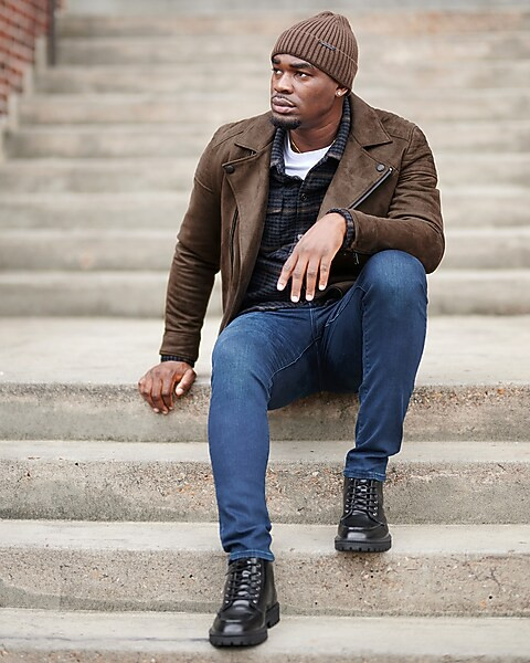 Brown Ribbed Beanie | Express