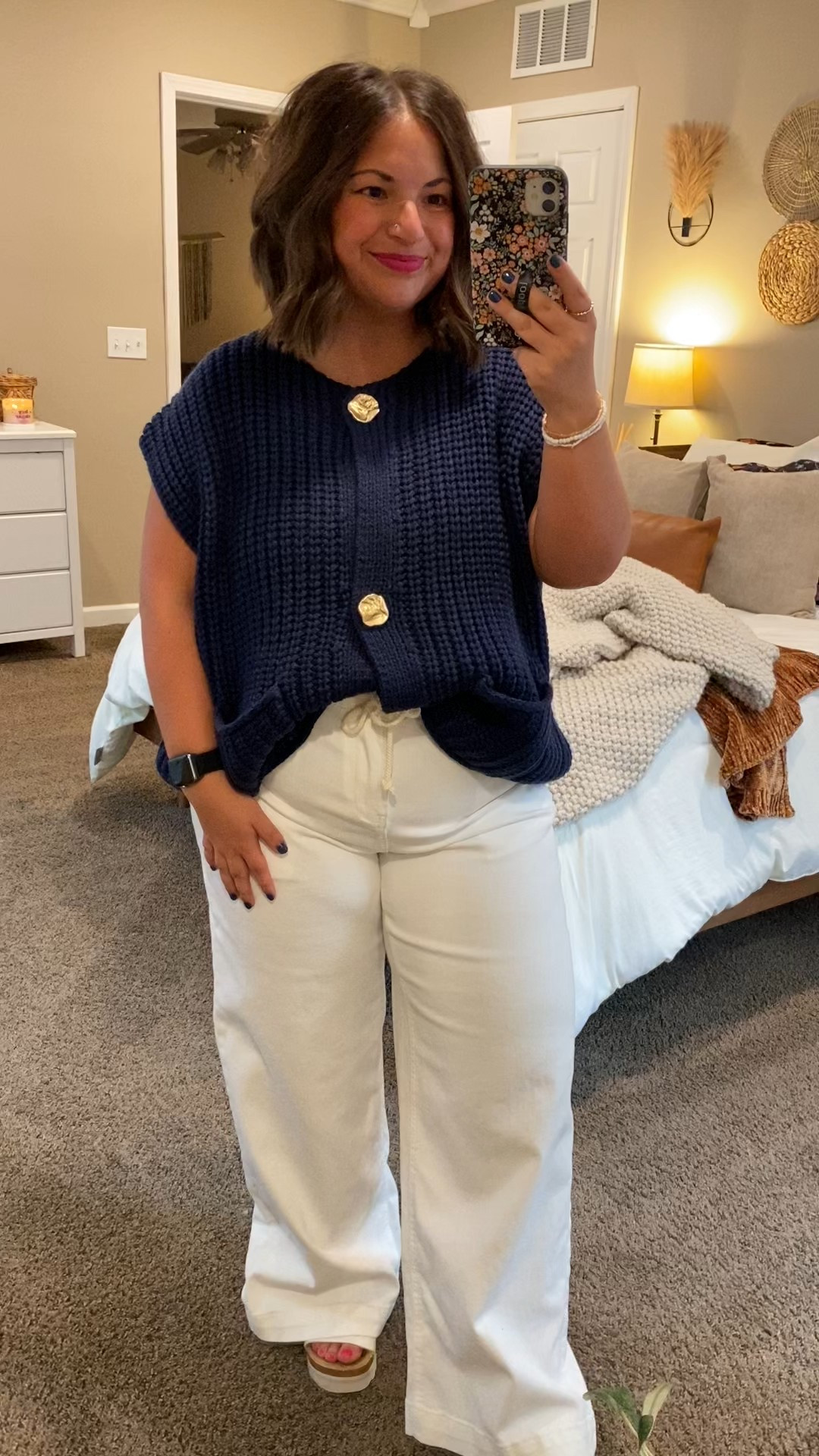 Elevate your spring wardrobe with a classic pair of white jeans! 🌸✨ Perfect for those busy days in the classroom, these versatile beauties can be dressed up or down. Pair with a trendy vest and cute sandals for an effortless teacher OOTD. Comfort meets style for the ultimate spring vibe!

sandals: fit true to size // wearing a 5
jeans: fit oversized // wearing a large
sweater tee: fits true to size // wearing an XL 

 

#LTKMidsize #LTKStyleTip #LTKWorkwear