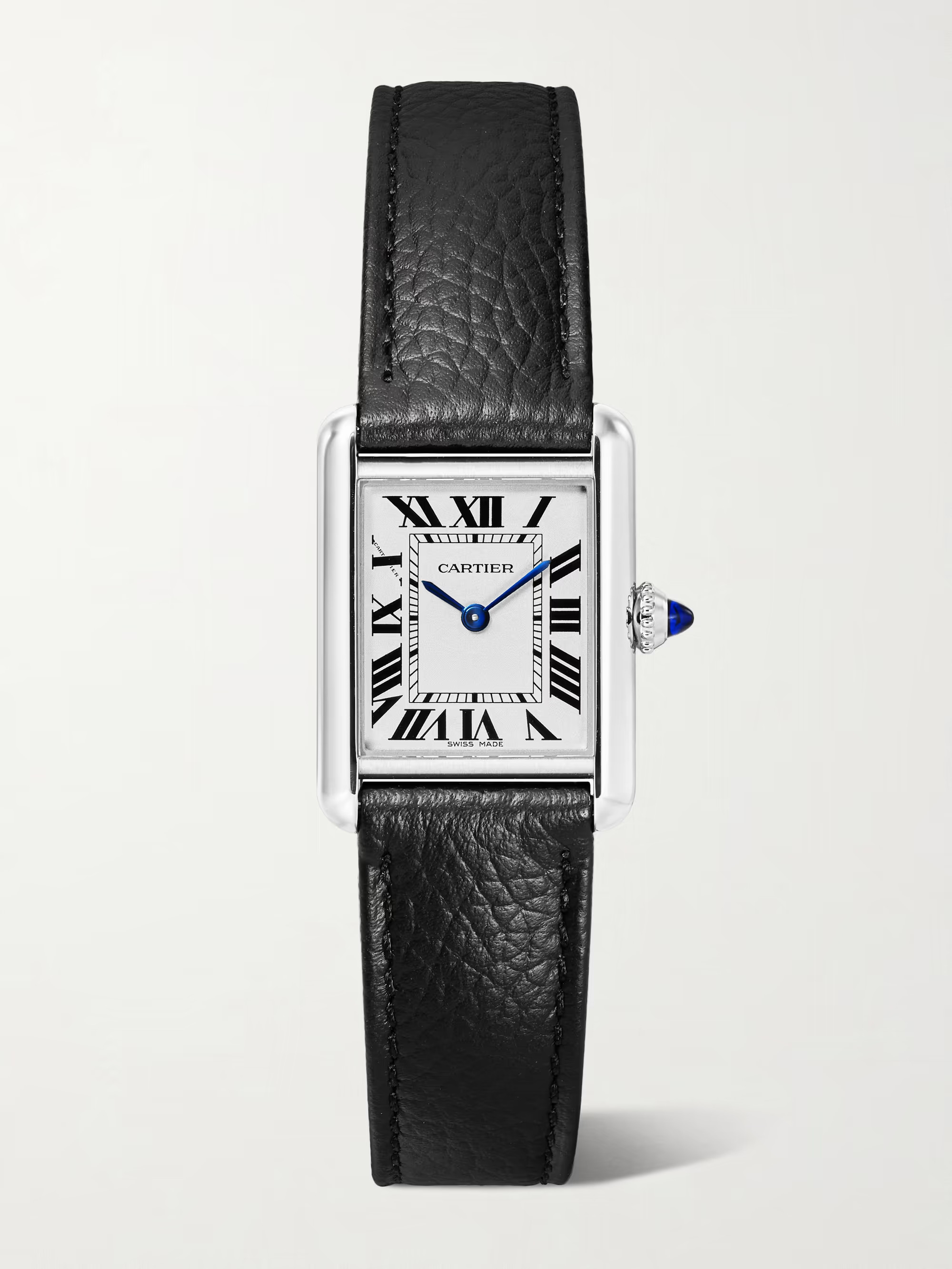 Tank Must de Cartier 29.5mm stainless steel and leather watch | NET-A-PORTER (UK & EU)
