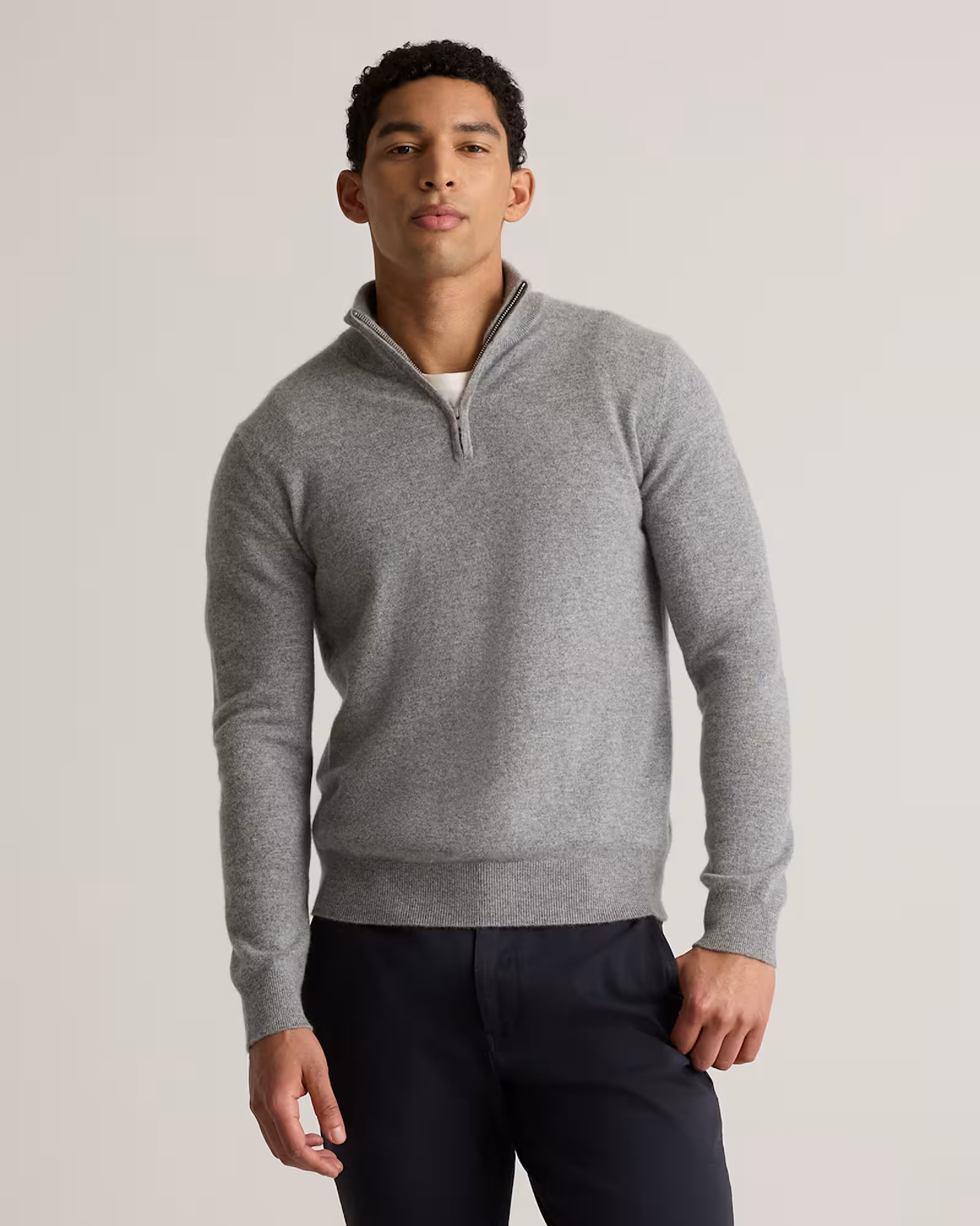 Mongolian Cashmere Quarter Zip Sweater | Quince