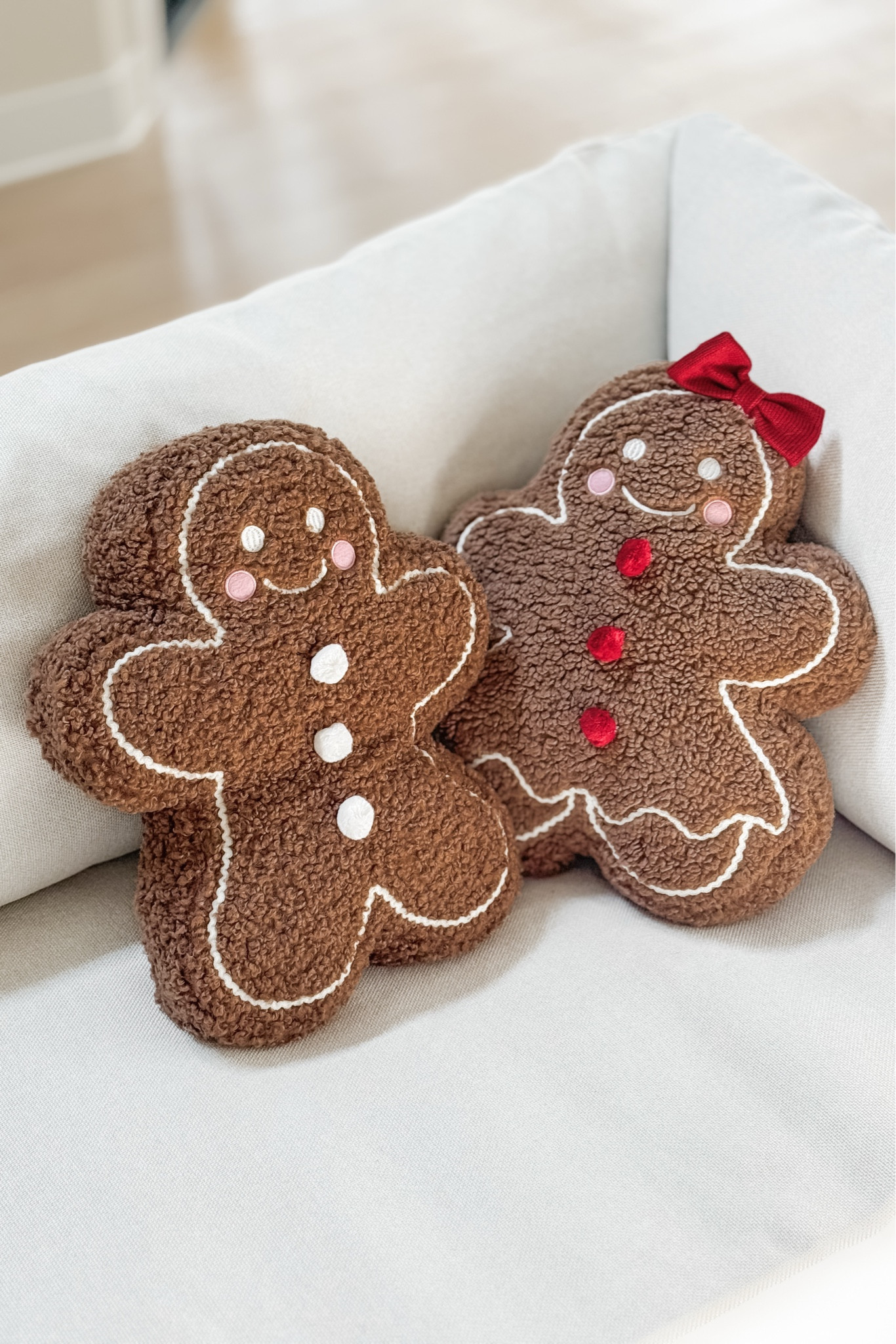 These cuties are from Kirkland’s and I know the girls are going to love having them on their playroom couch to snuggle every holiday season! 

I absolutely adore gingerbread so we’re fully leaning into the fact that it’s currently a popular decor theme (which means these sell out quickly so grab yours while you can!).

#LTKHoliday