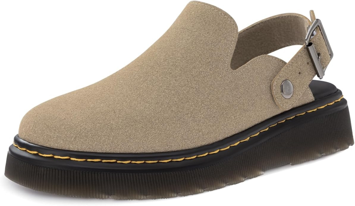 Athlefit Women's Slip-on Suede Clogs Comfortable Latex Footbed Slingback Mules with Adjustable St... | Amazon (US)