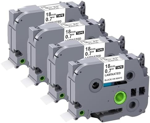 TZe-241 Label Maker Tape 18mm 0.7 Laminated White Replacement for Brother P-Touch Label Maker Ref... | Amazon (US)