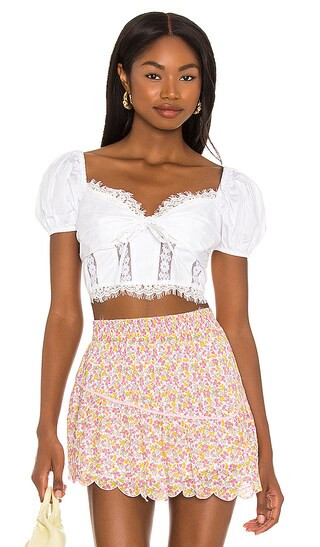 Chantalle Top in White | Revolve Clothing (Global)