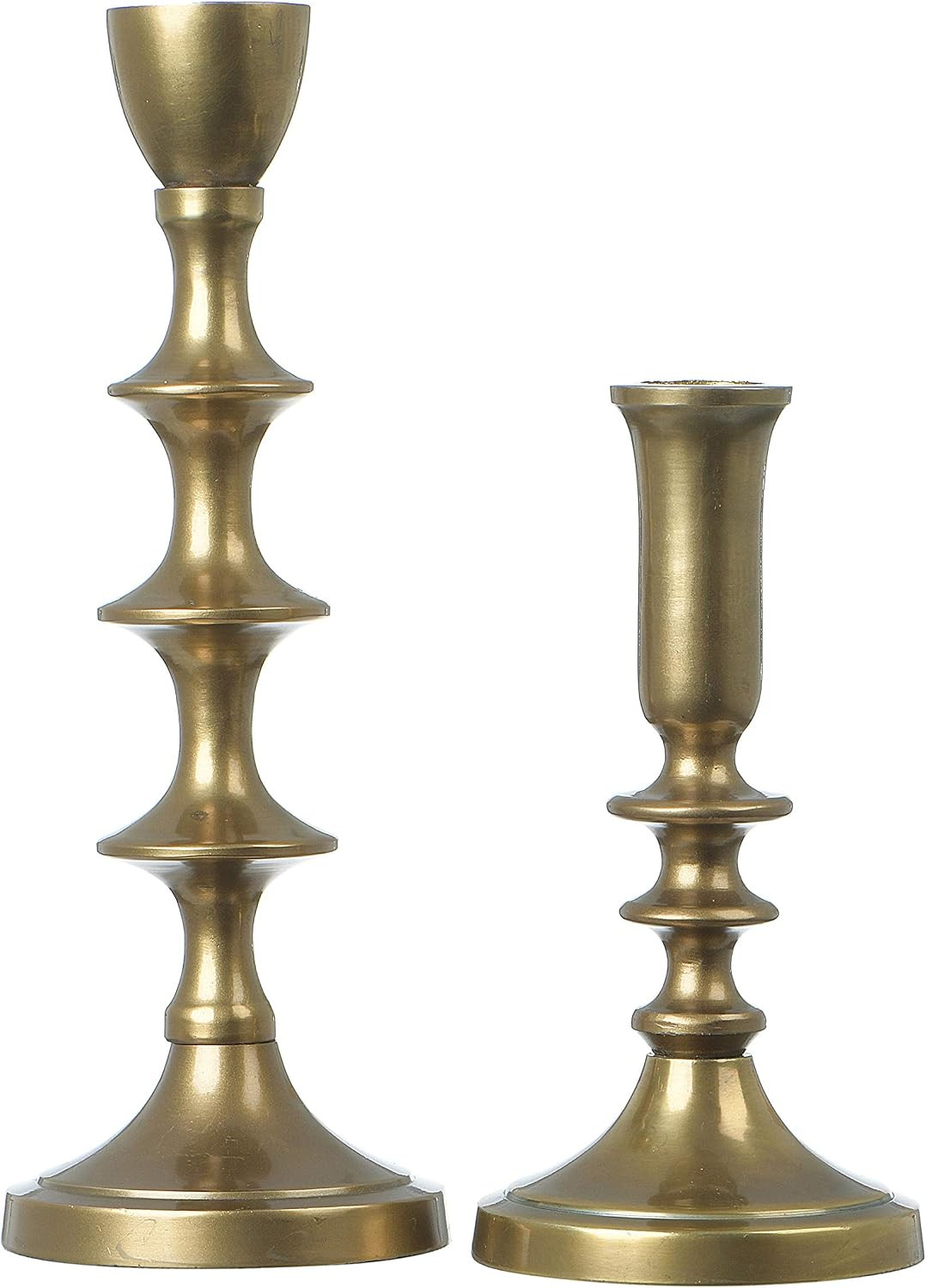 Creative Co-op Gold, Set of 2 Taper Holder, Black | Amazon (US)