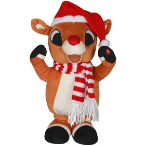 Animated Musical Rudolph the Red-Nosed Reindeer with Santa Hat | CVS