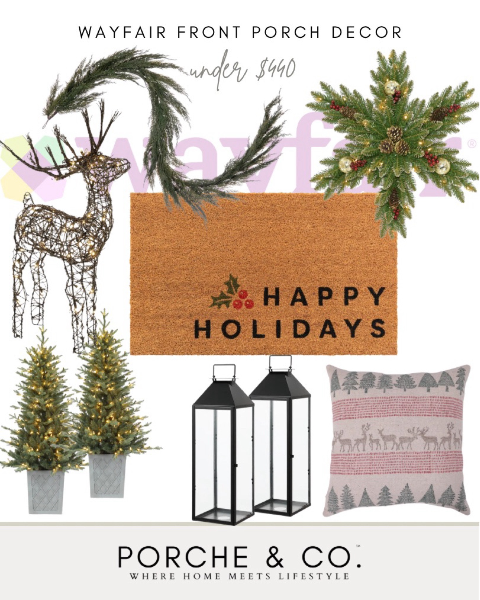Wayfair Christmas decor, front porch decor, Christmas front porch,  Christmas decor
#moodboard #visionboard #porcheandco

#LTKHoliday #LTKHome #LTKSeasonal