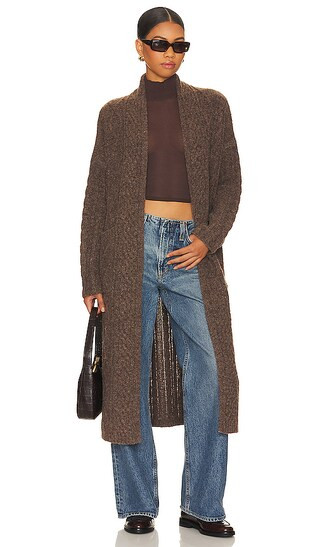 Lanai Cardigan in Taupe | Revolve Clothing (Global)