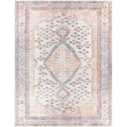 Click for more info about Laurel Foundry Modern Farmhouse® Caoimhe Machine Washable Oriental Blush/Light Gray Area Rug & R...