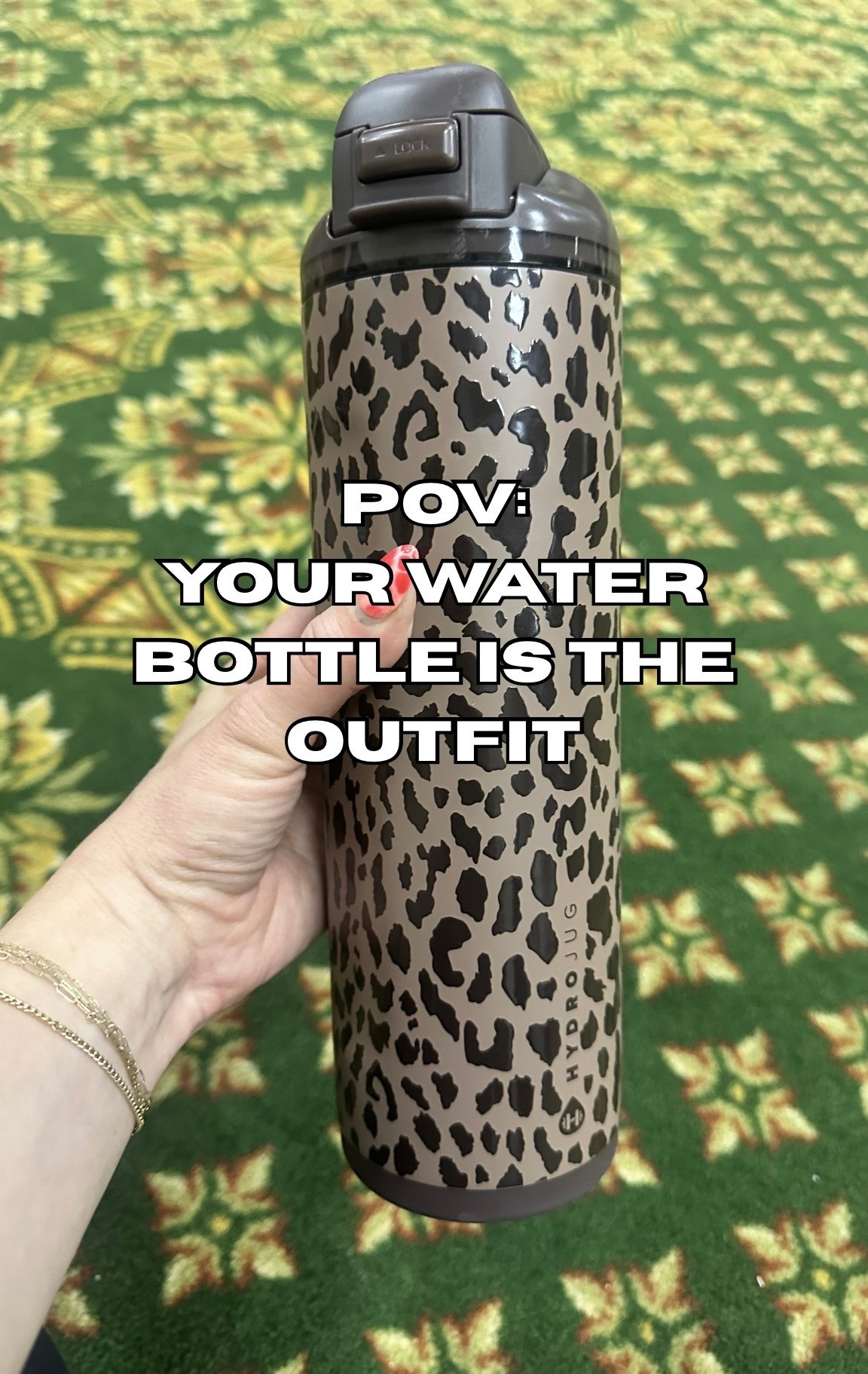 Hydration but make it cute 🐆 this new HydroJug is coming everywhere with me. 

#waterbottle #hydrojug #summeraccessories #hydration #newdrop 

#LTKActive #LTKTravel #LTKmomlife