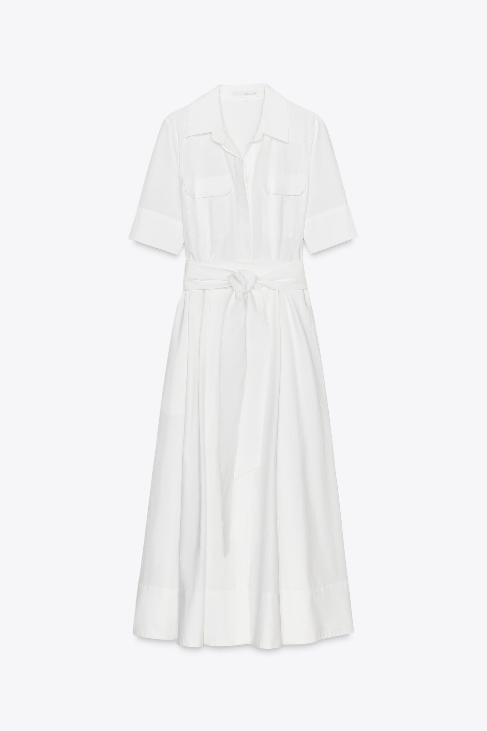 ZW COLLECTION POPLIN MIDI DRESS | Zara US