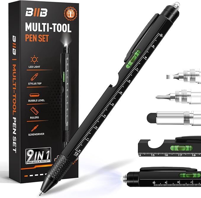 BIIB Gifts for Men, Stocking Stuffers for Men 9 in 1 Multitool Pen, Christmas Gifts for Men Who H... | Amazon (US)