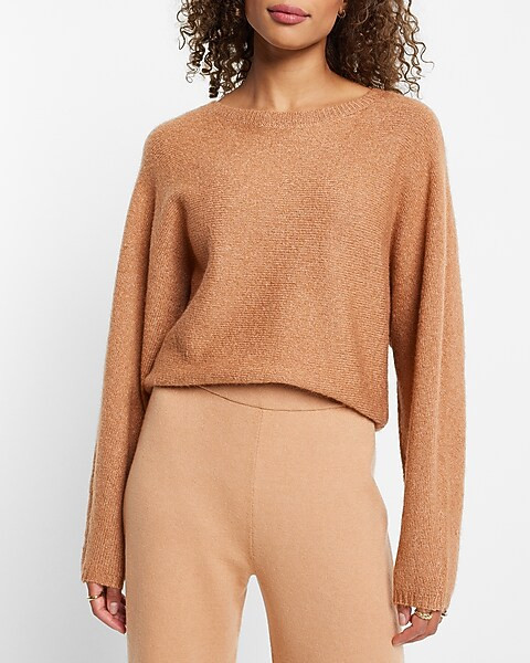 Cozy Crew Neck Dolman Sleeve Sweater | Express