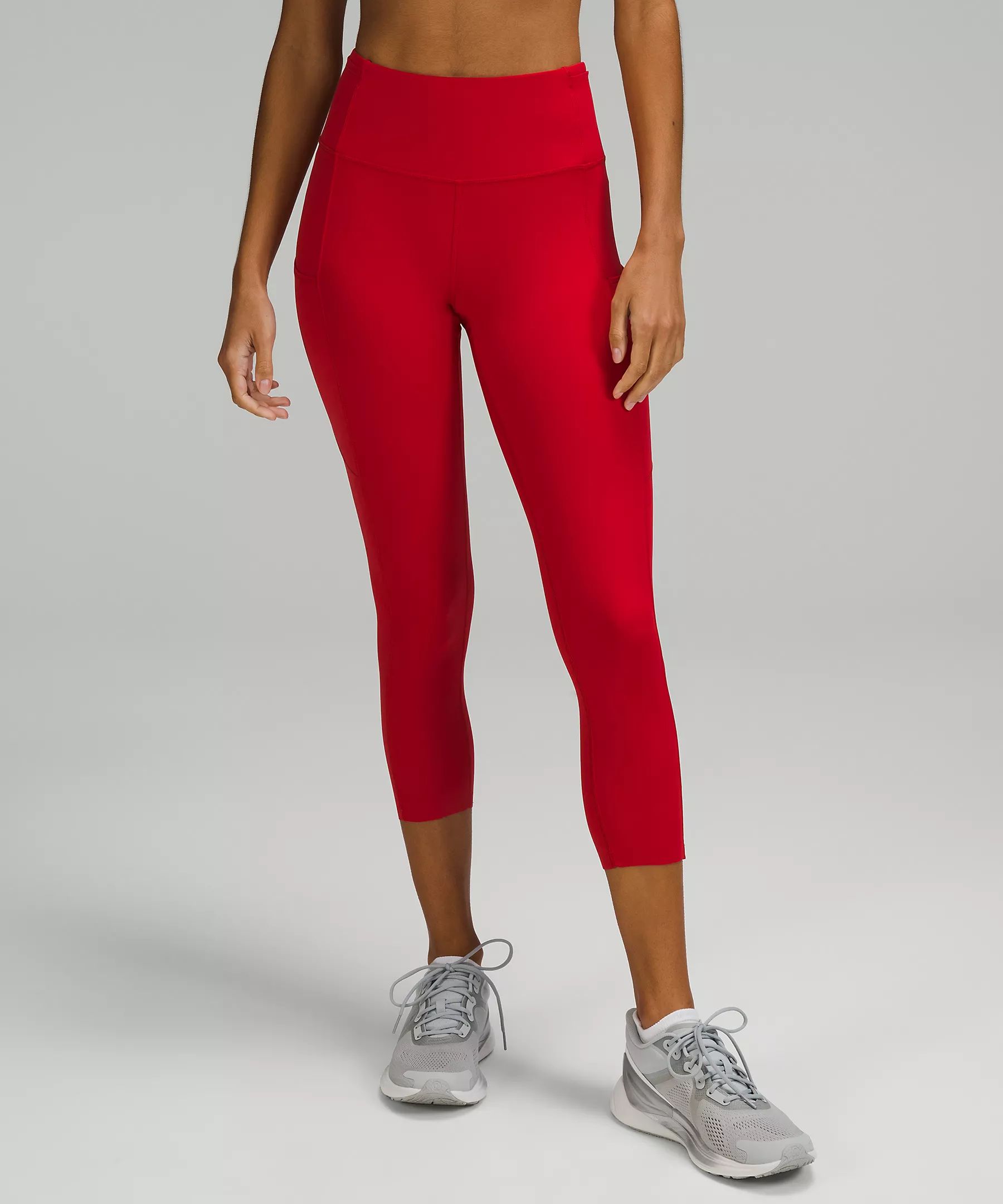 Fast and Free High-Rise Crop 23" Brushed Nulux | Lululemon (US)