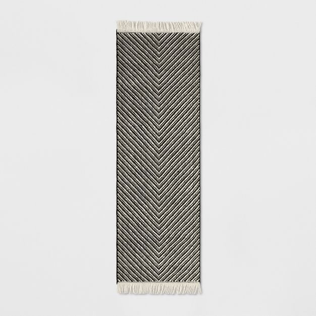 Chevron Woven Area Rug Black/White - Project 62™ | Target