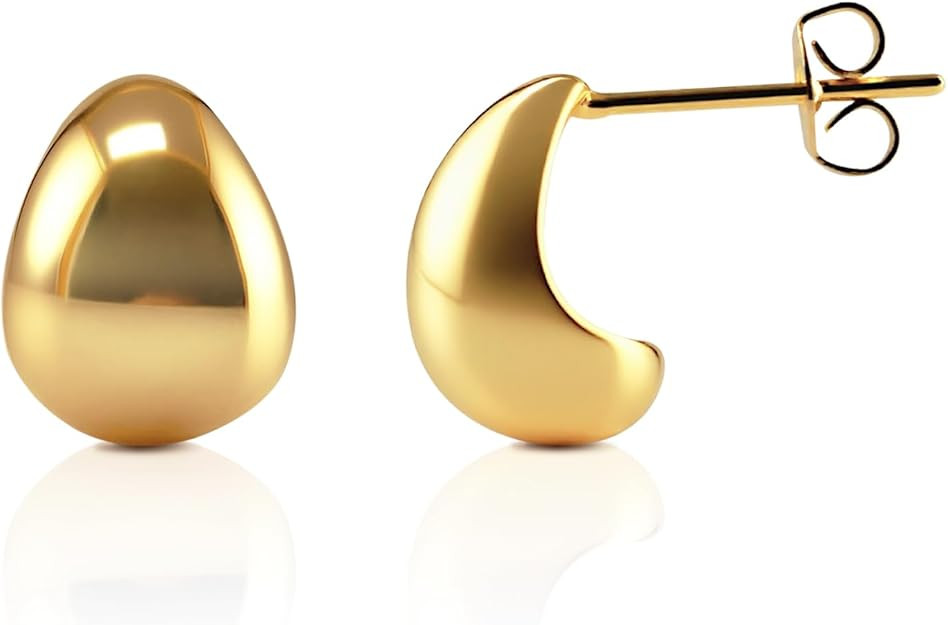 Teardrop Gold Plated Earrings - 18K Gold Plated Lightweight Earring Fashion Jewelry Set Gifts For... | Amazon (US)