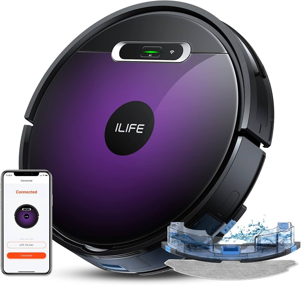 ILIFE Robot Vacuum and Mop Combo - 2000Pa Suction Automatic Robotic Vacuum Cleaner with APP/WiFi/... | Amazon (US)