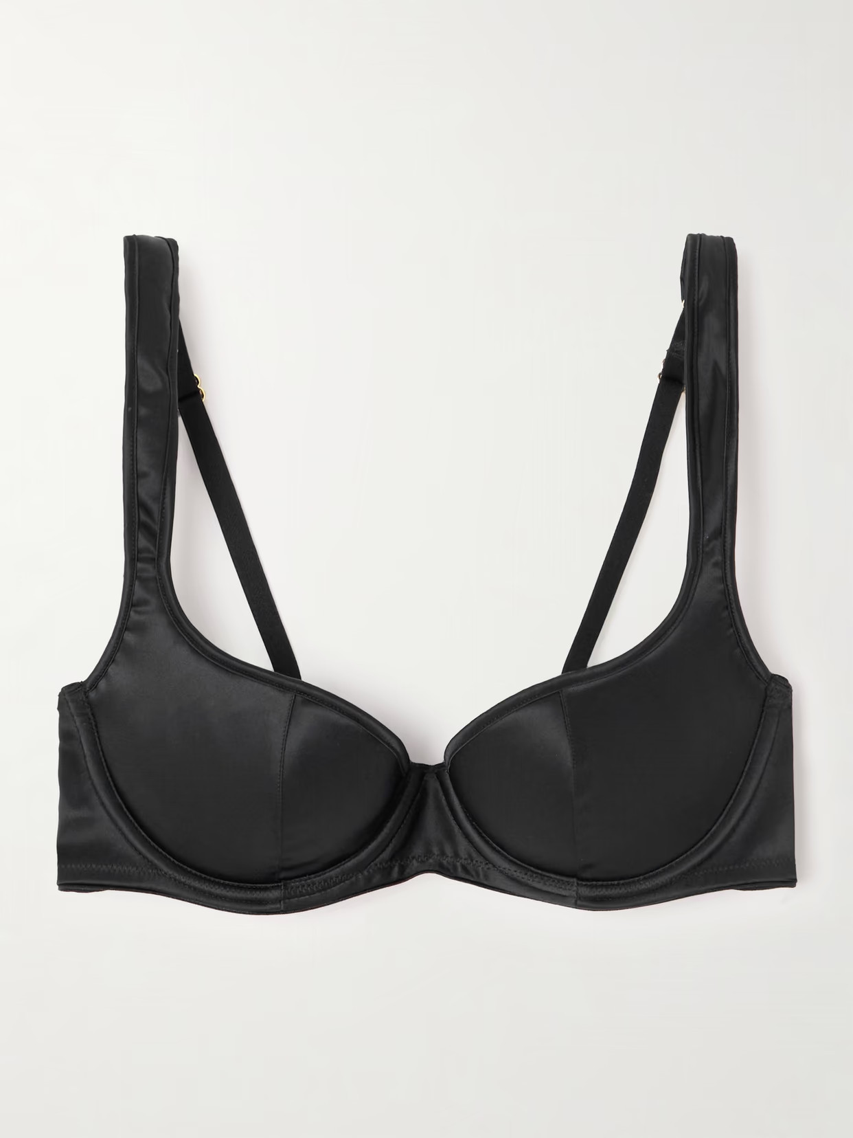 Agent Provocateur - Nikita Satin Underwired Balconette Bra - Black | NET-A-PORTER (US)