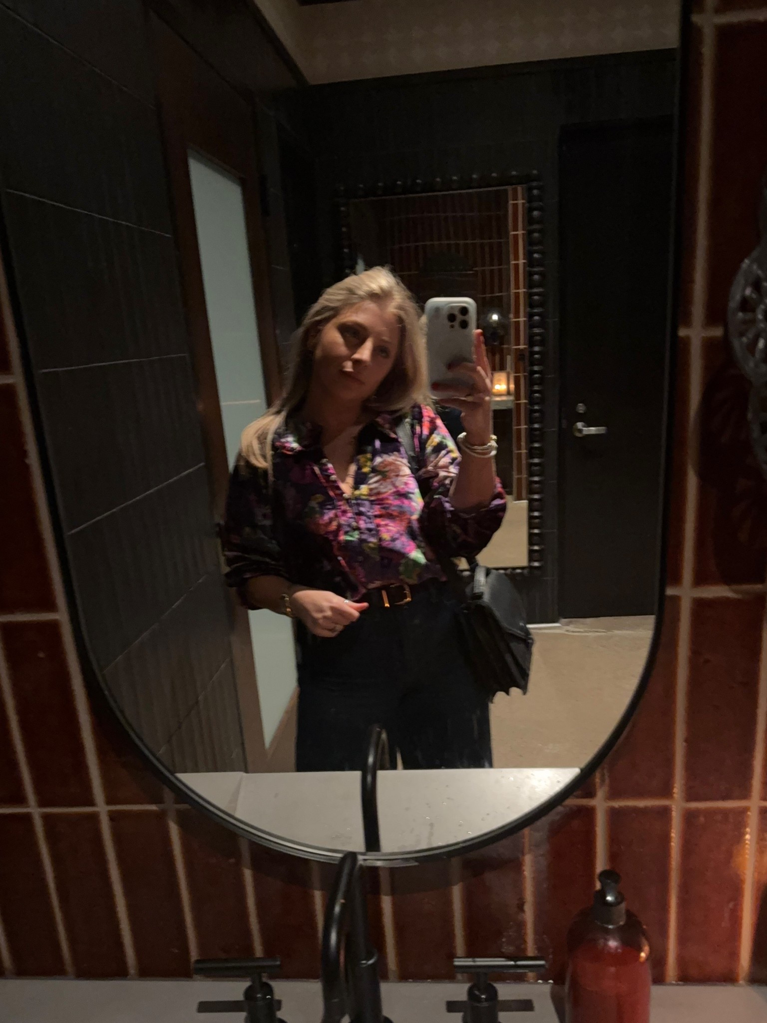 Floral velvet holidsy blouse - runs slightly small (sized up to a medium) 

#LTKdayinmylife #LTKHoliday #LTKMidsize