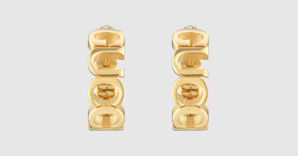 'GUCCI' letter hoop earrings | Gucci (US)