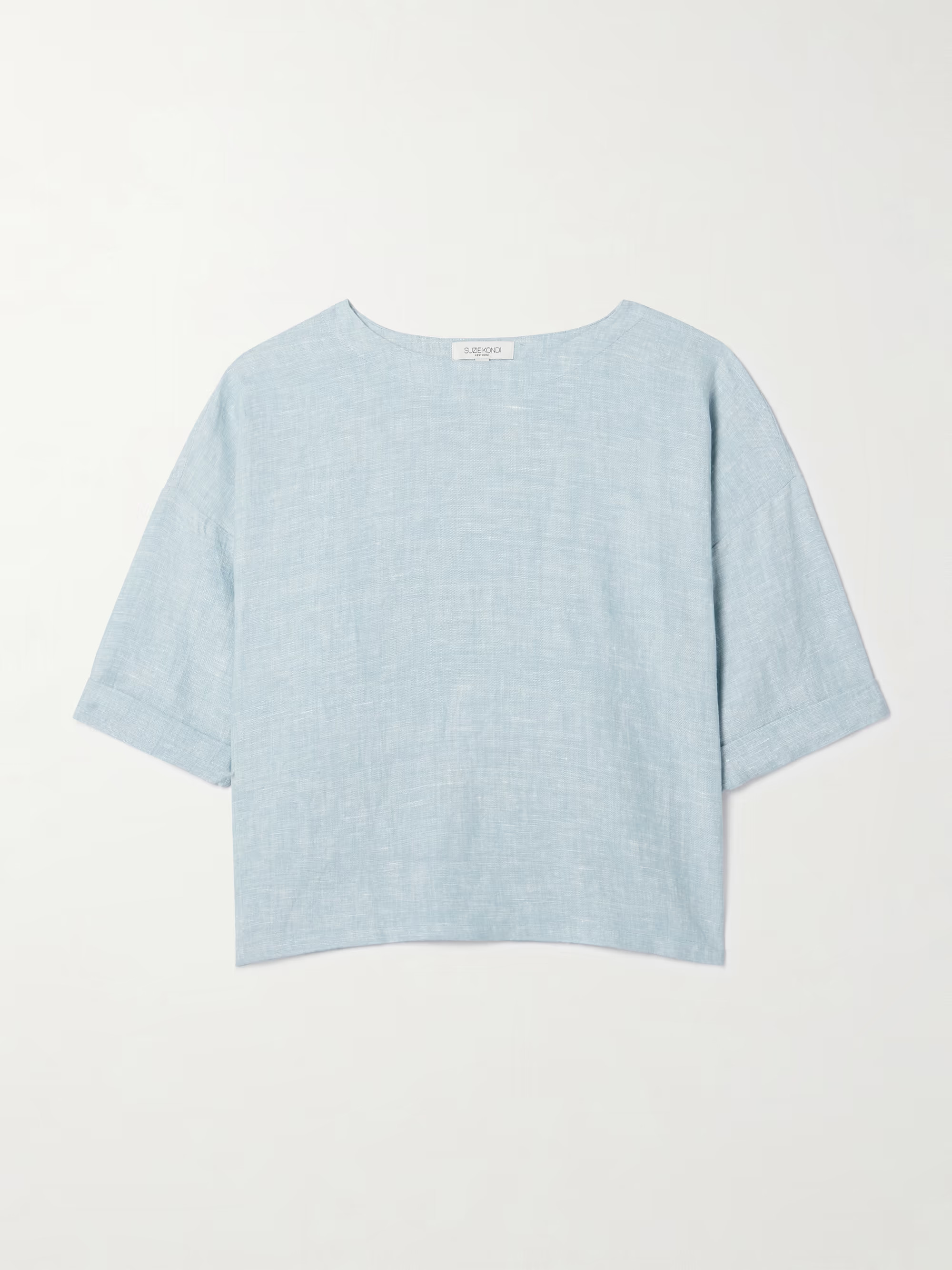 Saria linen-chambray T-shirt | NET-A-PORTER (US)