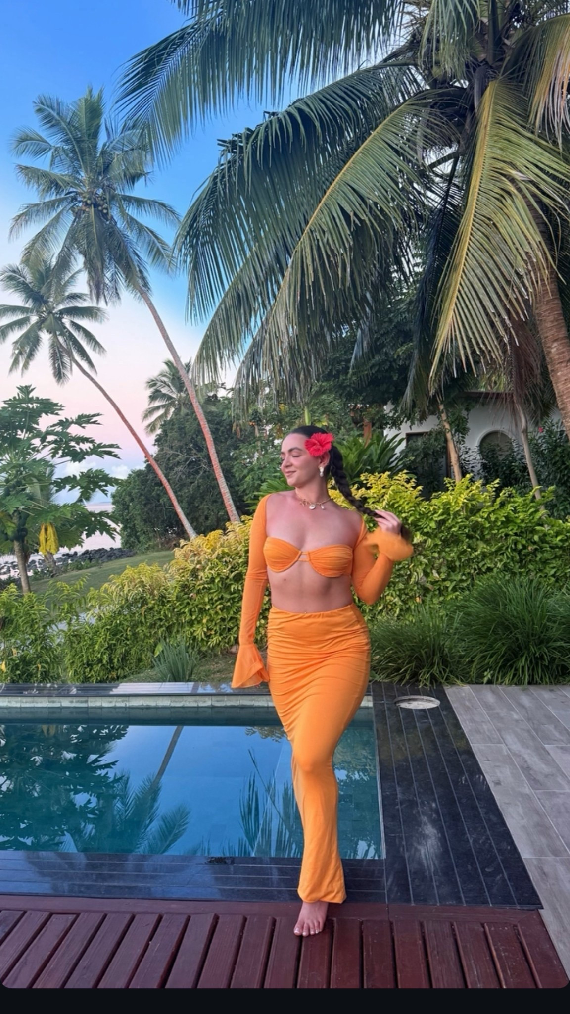 Sunset vibes in Fiji 🌸

Vacation outfit resort wear orange skirt set crop top midi skirt ser beach outfit birthday outfit 


#LTKStyleTip #LTKFindsUnder50 #LTKTravel