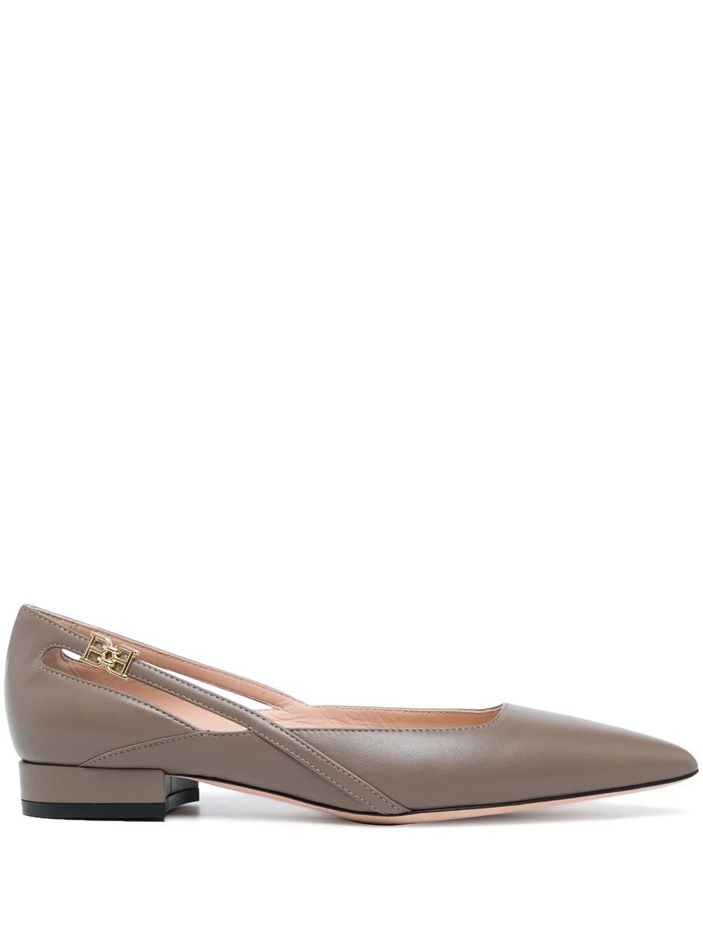 Bally Pointed Leather Ballerina Shoes  - Farfetch | Farfetch Global