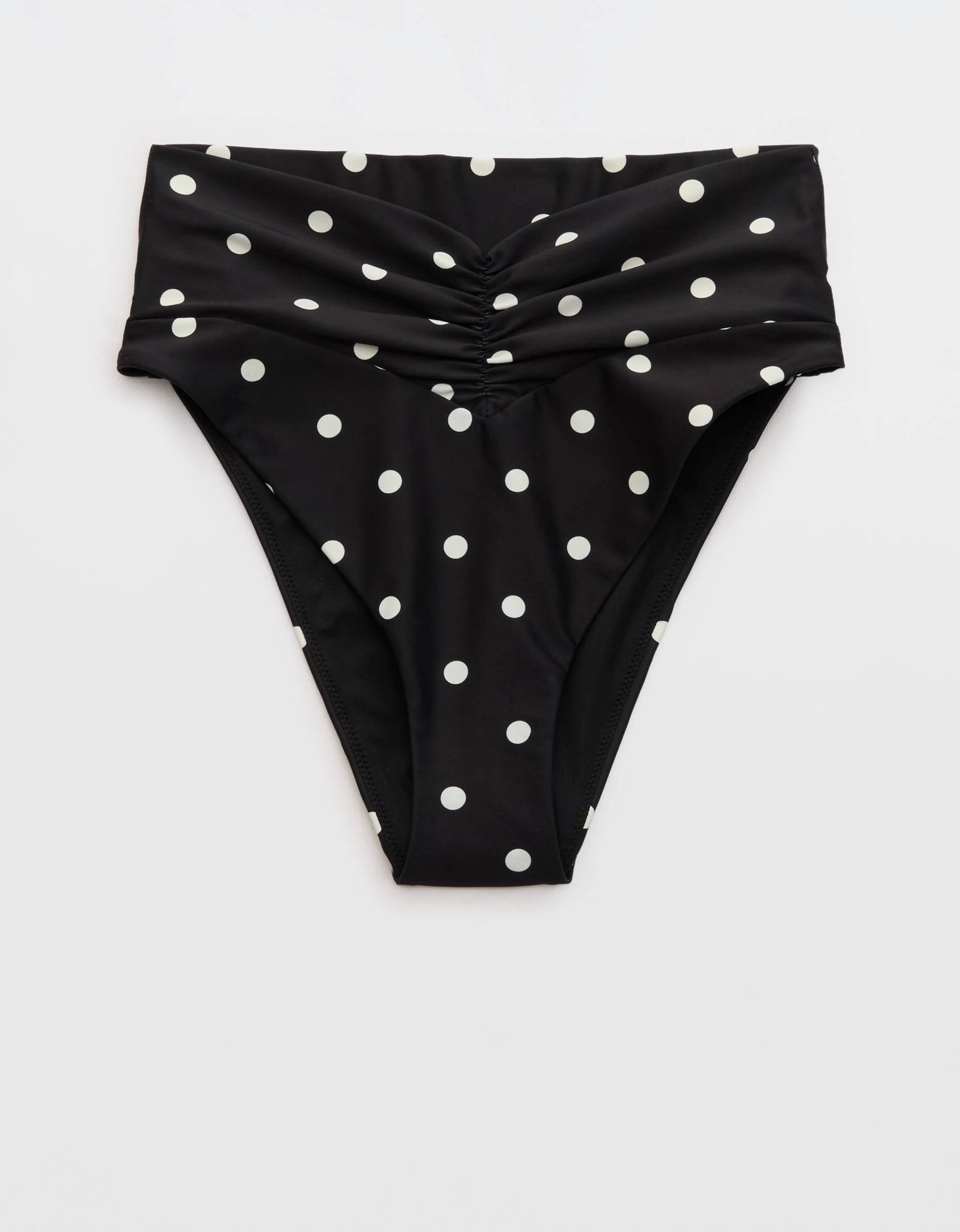 Aerie High Cut Ruched Cheeky Bikini Bottom | Aerie