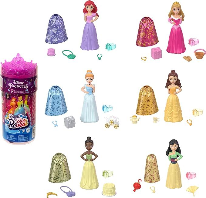 Disney Princess Toys, Royal Color Reveal Doll with 6 Unboxing Surprises, Party Series with Celebr... | Amazon (CA)