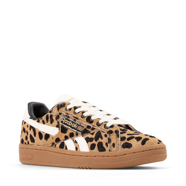 Womens Reebok Club C Grounds UK Athletic Shoe - Leopard | Journeys