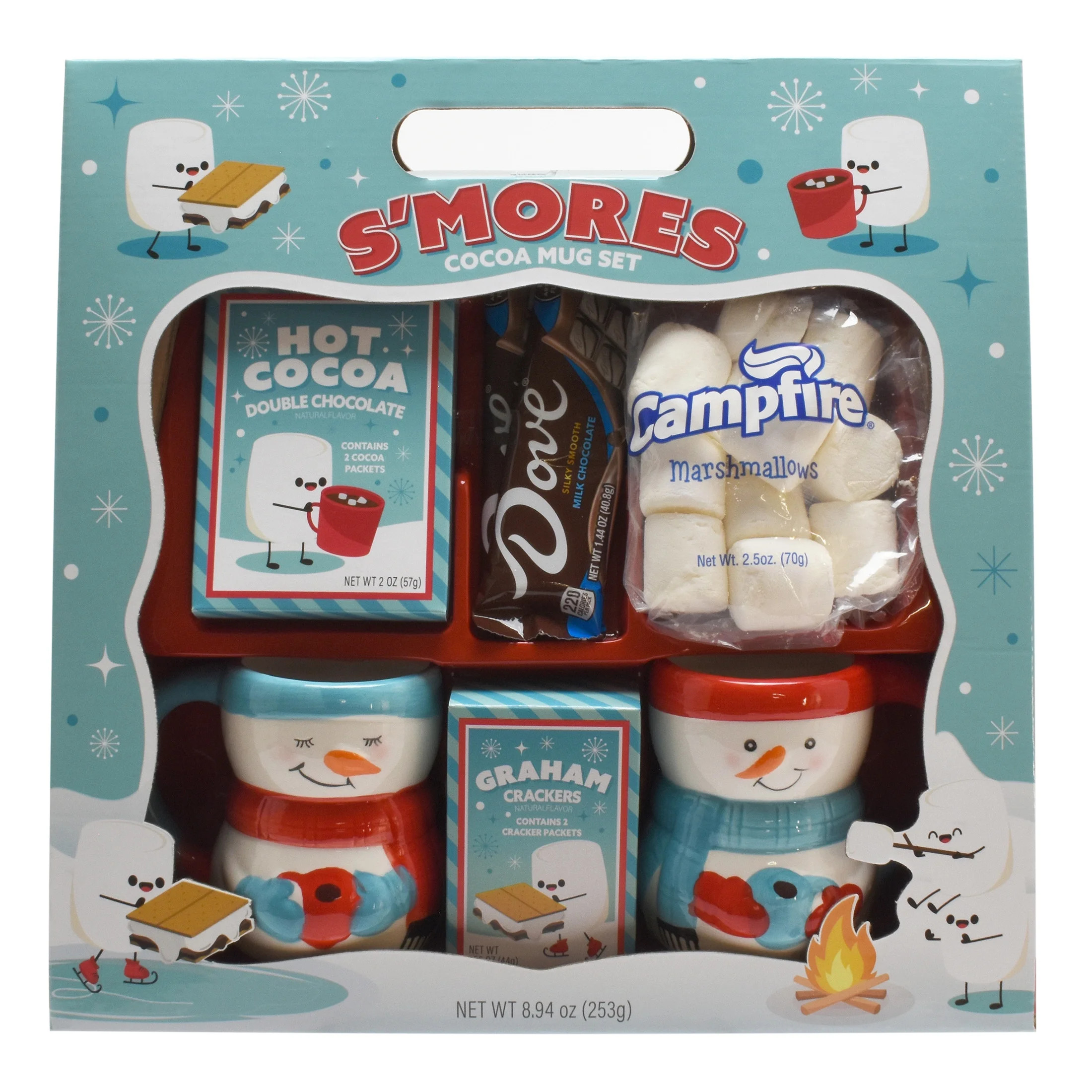Dove Chocolate S'mores 2 Mug Boxed Christmas Gift Set, 8.94oz - Walmart.com | Walmart (US)