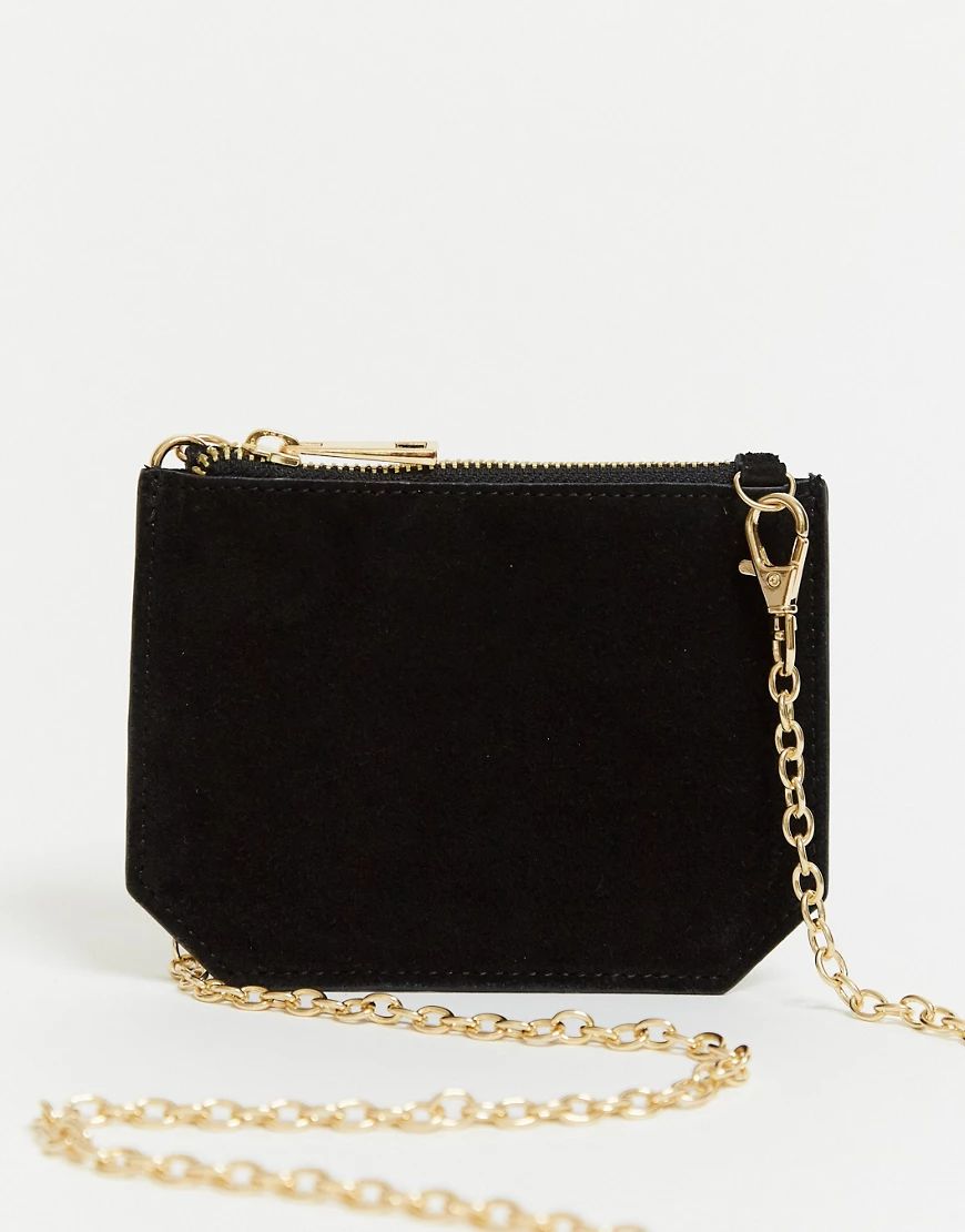 Urbancode small leather cross body purse bag in black | ASOS (Global)