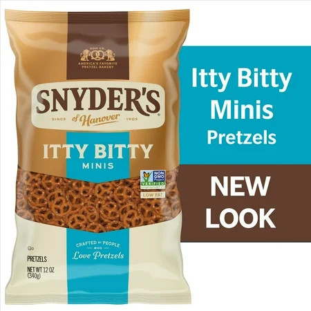 Snyder's of Hanover, Itty Bitty Minis Pretzels, 12 oz Bag | Walmart (US)
