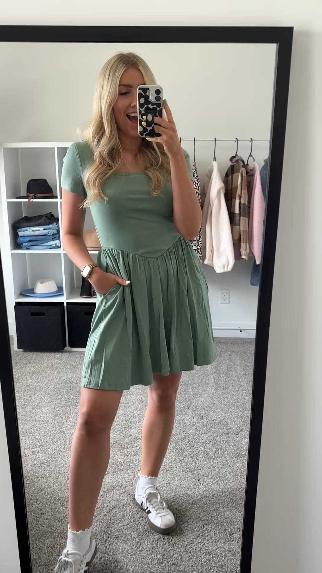 love this twist on a tshirt dress!! wearing my usual M

Adidas: true to size 

| green dress | spring dress | spring outfit | teacher outfit | summer outfit  | summer dress | amazon fashion 

#LTKFindsUnder100 #LTKSeasonal