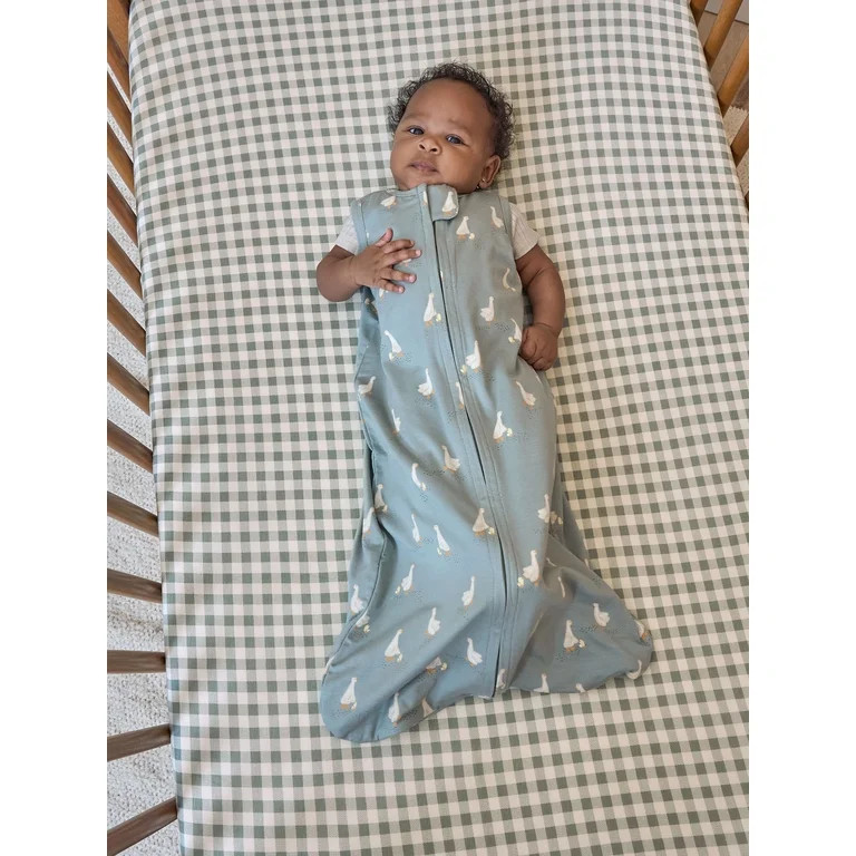 Modern Moments by Gerber Baby Neutral Two-Way Zip Super Soft Wearable Blanket, Goose, Size 0/6 Mo... | Walmart (US)