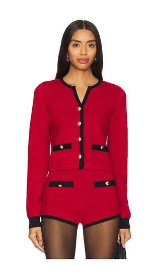 Arnav Cardigan in Red | Revolve Clothing (Global)