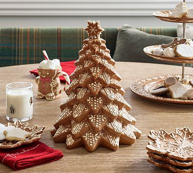 Gingerbread Tree Stoneware Cookie Jar | Pottery Barn (US)