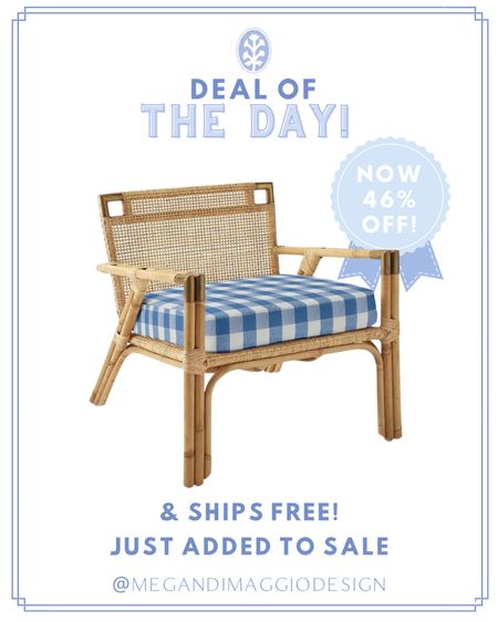 Looove this gingham cushioned rattan accent chair that’s new to the sale section!! Now 40% OFF making it just $699 & now ships free!!! But only for a limited time 🏃🏼‍♀️🏃🏼‍♀️🏃🏼‍♀️

#LTKfamily #LTKsalealert #LTKhome