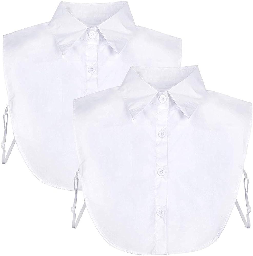 Fake Collar Detachable Dickey Collar Blouse Half Shirts Peter Pan Faux False Collar for Women & G... | Amazon (US)