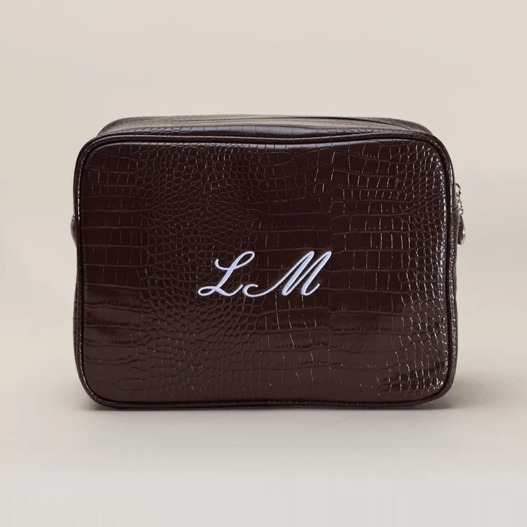 Classic Monogram Croc Pouch | Abbode